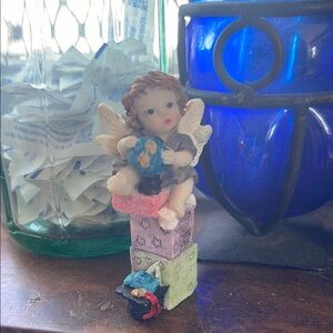 Angel Figurine with Blocks